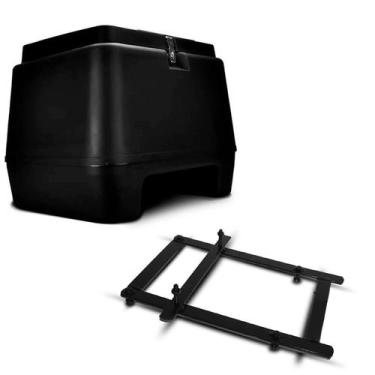 Imagem de Baú Bauleto Moto Pro Tork 80 Litros + Suporte Cg Cargo 2000 Até 2004, 