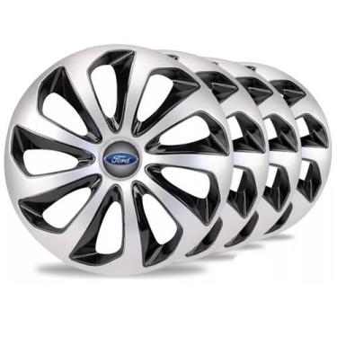 Imagem de Jogo 4 Calota Velox Pto Pta Aro 14 Para Ka Fiesta Escort - Elitte Moto