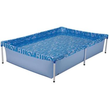 Imagem de Piscina Estrutural Retangular Mor 1000 Litros Azul Água