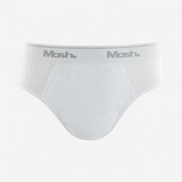 Imagem de Cueca Slip Mash Algodão Lisa Infantil Branca, Branco, M