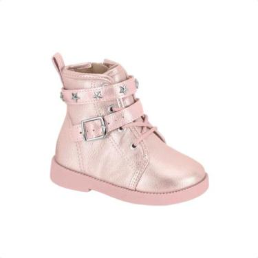 Imagem de Bota Coturno Molekinha Metalizada, Rosa velho, Rosa, 21