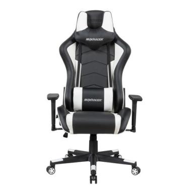 Imagem de Cadeira Gamer MaxRacer Tactical Branca Reclina 180 Braço 3D