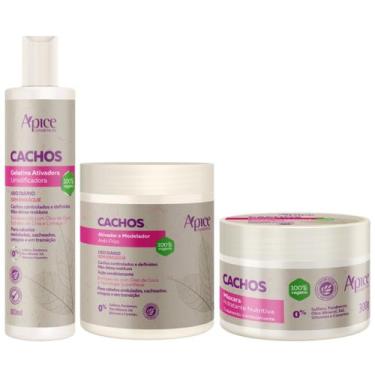 Imagem de Kit Apice Cachos Completo Tratamento Capilar Ativador Mascara Hidratan