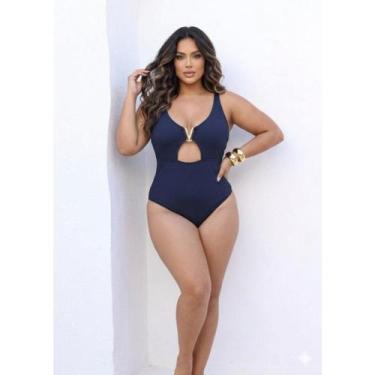 Imagem de Maiô Plus Size Diva com Detalhe no Busto GG 46/50 - Dita Brasil, Marin