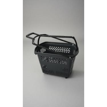 Imagem de Cesta Supermercado Com Rodinhas 5 Unidades Preto - Congratulations Sto