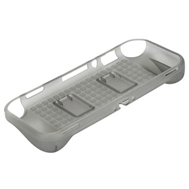 Imagem de Capa protetora TPU, capa protetora portátil 2 slots para cartão de jogo semi-embalados para Switch Lite(cinza)