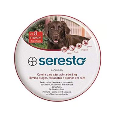 Imagem de Coleira Anti Pulgas e Carrapatos Bayer Seresto para Cães e Gatos Acima de 8kg - acima de 8kg