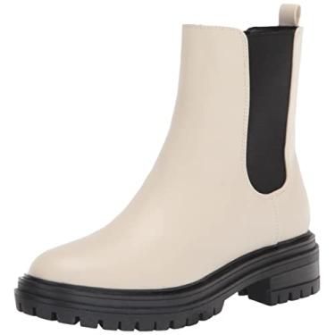 Imagem de Nine West Botas femininas Saleema Chelsea, Couro marfim, 40