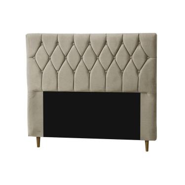 Imagem de Cabeceira Miami Estofada Suede Dobuê Bege 140X10X123