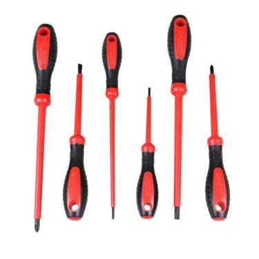 Imagem de Chave de Aperto Jogo Fenda Phillips Isolada Iec Vde 6 Pçs