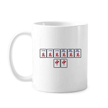 Imagem de Winning Suit Mahjong Tiles Caneca Cerâmica Café Porcelana Utensílios de Mesa