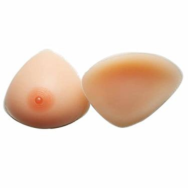 Imagem de CRODRES Almofadas de silicone para seios para sutiã inserções para mastectomia prótese realista mulheres peitos falsos para crossdresser transgênero, tom de pele, 8GG
