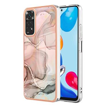 Imagem de Capas de armadura de mármore bonitas compatíveis com Xiaomi Redmi Note 11 11S capas de silicone moldura de simplicidade anti-queda proteção à prova de choque capa traseira (2, Redmi Note 11)