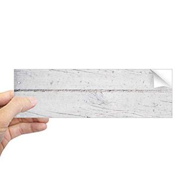 Imagem de DIYthinker Adesivo retangular de madeira branca com textura de papel de parede áspero para notebook, decalque de janela