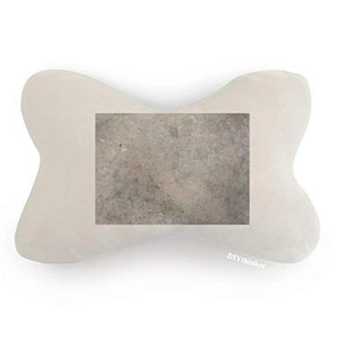 Imagem de DIYthinker Almofada de almofada para decoração de pescoço de mármore branco preto com estampa antiga