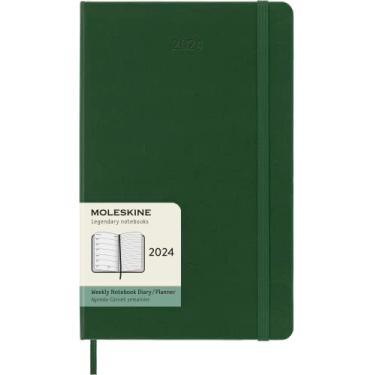 Imagem de Moleskine 2024 Weekly Planner, 12M, Large, Myrtle Green, Hard Cover (5 x 8.25)