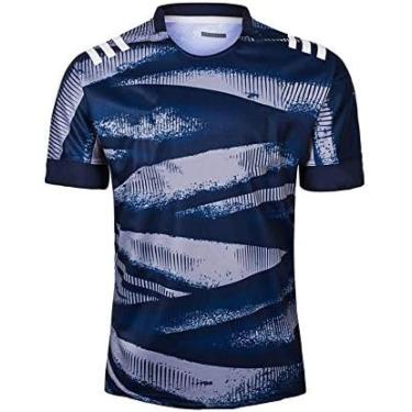 Imagem de Rugby Rugby Suit, 2019 Leinster Training Suit, Home Away Jersey, Respirável Rugby, Camiseta De Treinamento, Uniforme De Futebol, Roupas Esportivas, Camisola,Azul,XXG,HaoAMZ