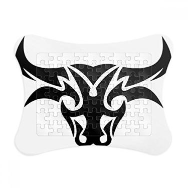 Imagem de Moldura de quebra-cabeça com símbolo do zodíaco Touro Constelação Enfeite de jogo de quebra-cabeça