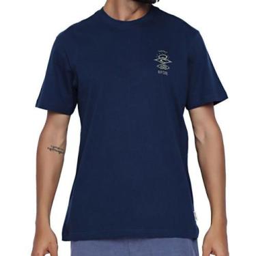 Imagem de Camiseta Rip Curl Search Essential Masculina Azul Marinho