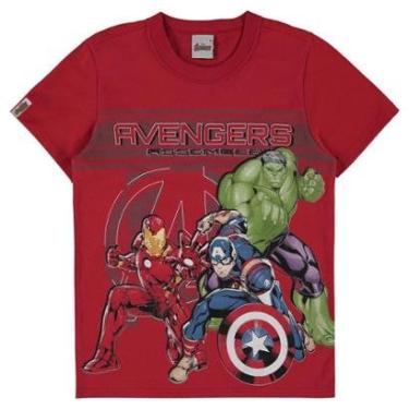 Imagem de Camiseta Avengers Malwee Hulk América Thor Vingadores Tam 4 ao 12 Menino-Masculino