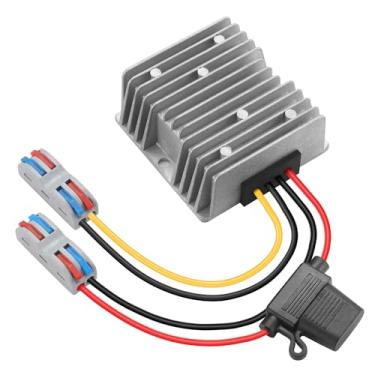 Imagem de MZHOU Conversores de energia DC 30/32/42/48/52/60V para 24V 10A 240W, regulador de bucha de 30V-60V para 24V CC/DC com bloco de terminais de fio, transformador à prova d'água para automóveis,