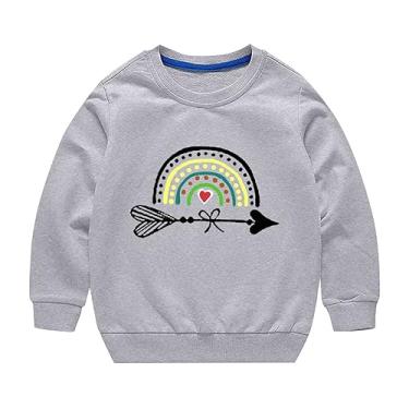 Imagem de synia Moletom infantil com capuz de manga comprida para bebês meninos camisetas casuais de inverno para 1_6 anos, Cinza, 3-4 Anos