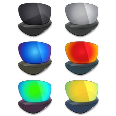 Imagem de Mryok 6 pares de lentes polarizadas de substituição para óculos de sol Ray-Ban Liteforce RB4179 62 mm - preto furtivo/vermelho fogo/azul gelo/titânio prateado/verde esmeralda/ouro 24K
