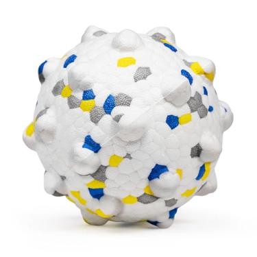 Imagem de Bolas para cães 2024 novas para mastigadores agressivos, bolas de tênis indestrutíveis de 9 cm para cães, bolas de brinquedo duráveis para cães, brinquedos interativos para cães para jogos de busca,