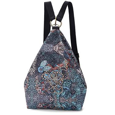 Imagem de Mochila feminina premium Black Butterfly, estilo boêmio, casual, moderna, leve e pequena, Small