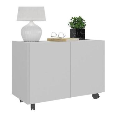 Imagem de Mesa de Cabeceira com Rodízios 2 Portas Multimóveis MP4131, Branco