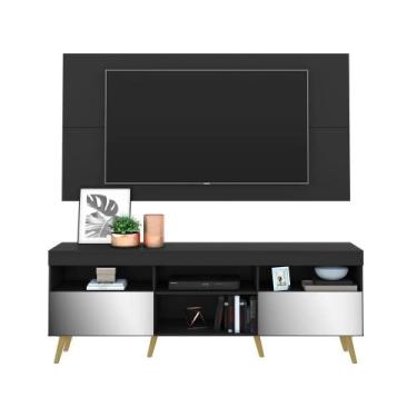Imagem de Rack com Painel Retrô com Espelho para TV até 65" Multimóveis Flórida 