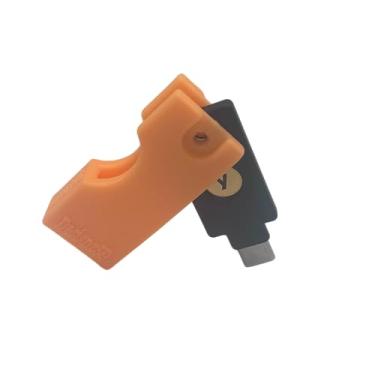 Imagem de Designz3D Yubikey Capa protetora flip porta-chaves (5 NFC/5C NFC) (laranja, 5C NFC)