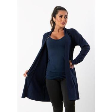Imagem de Cardigan Kimono Feminino Canelado Manga Longa - JAVA MODAS, Royal, M