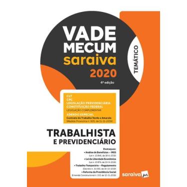 Imagem de Livro - Vade Mecum Trabalhista - Temático - 4ª edição de 2020