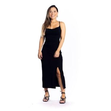Imagem de Vestido de Malha decote degage Preto - Maranne, Preto, P