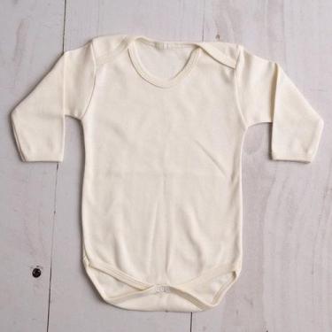 Imagem de Body bebê manga longa suedine 100% algodão - LETICIA CAT, Off white, P