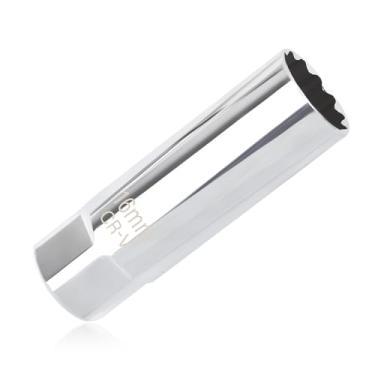 Imagem de Soquete magnético de vela de ignição de 16 mm, soquete de vela de ignição de parede fina de 12 pontos de 3/20.3 cm, ferramenta de remoção de vela de ignição compatível com acessórios de carro BMW Benz