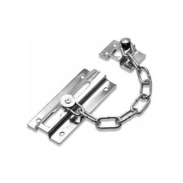 Imagem de Trava De Segurança Pega Ladrão Fecho Porta E Janela Cromado - Brasfort