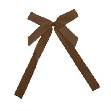 Imagem de Laço Perfeito de Fita de Cetim com Adesivo - Marrom - P 5x20,5cm - 3 u