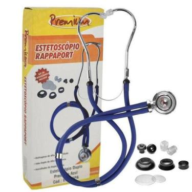 Imagem de Estetoscópio Duplo Rappaport Premium Cor Azul
