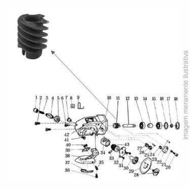 Imagem de Engrenagem pinhão da máquina de corte bananinha - wd-2 b3 - Almeida Co