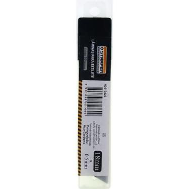 Imagem de Lâmina Para Estilete 10 Unidades 18 x 0,5 mm Starfer