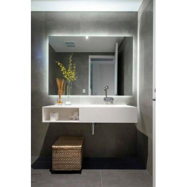 Imagem de Espelho lapidado bisotê Iluminado com LED Frio - 60x70cm - Woodglass