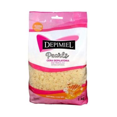 Imagem de Cera Depilatória Pérolas Pearls Natural Mel 1kg Depimiel