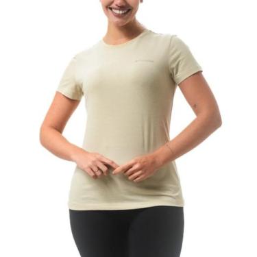 Imagem de Camiseta Columbia Feminina Basica Silk, G, Bege