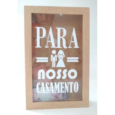 Imagem de Quadro Rolhas Cofrinho Cofre Viagem Porta Moedas 27x17cm mdf cru - son