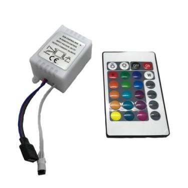 Imagem de Kit Controle + Controladora Fita Led Rgb 1 Saida 5050 E 3528 - Green L