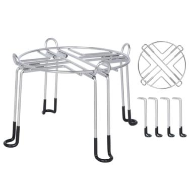 Imagem de BOKKRALL Suporte Removível de Aço Inoxidável de 9'' de Diâmetro e 6'' de Altura, Adequado para A Maioria Dos Sistemas de Filtro de Água de Gravidade Média, Suporte de Bancada Compa (, Aço Inoxidável)