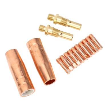 Imagem de Kit de Acessórios para Tocha de Soldagem Mig, Tweco Mini 1, 100L, Latão e Cobre Vermelho para Melhor Desempenho, Conjunto de 14 Peças Com Eletrodos de 0,031 pol.