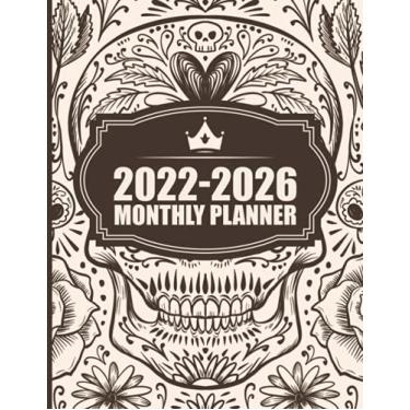 Imagem de 2022-2026 Monthly Planner: 5 Year Calendar Notebook - Appointment Schedule Organizer 2022-2026 - Year Goal, Birthday & Password Log - 60 Month Agenda ... With To-Do Lists & Notes (Cool skull Cover)